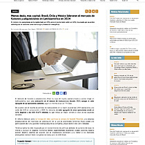 Menos deals, ms capital: Brasil, Chile y Mxico lideraron el mercado de fusiones y adquisiciones en Latinoamrica en 2024